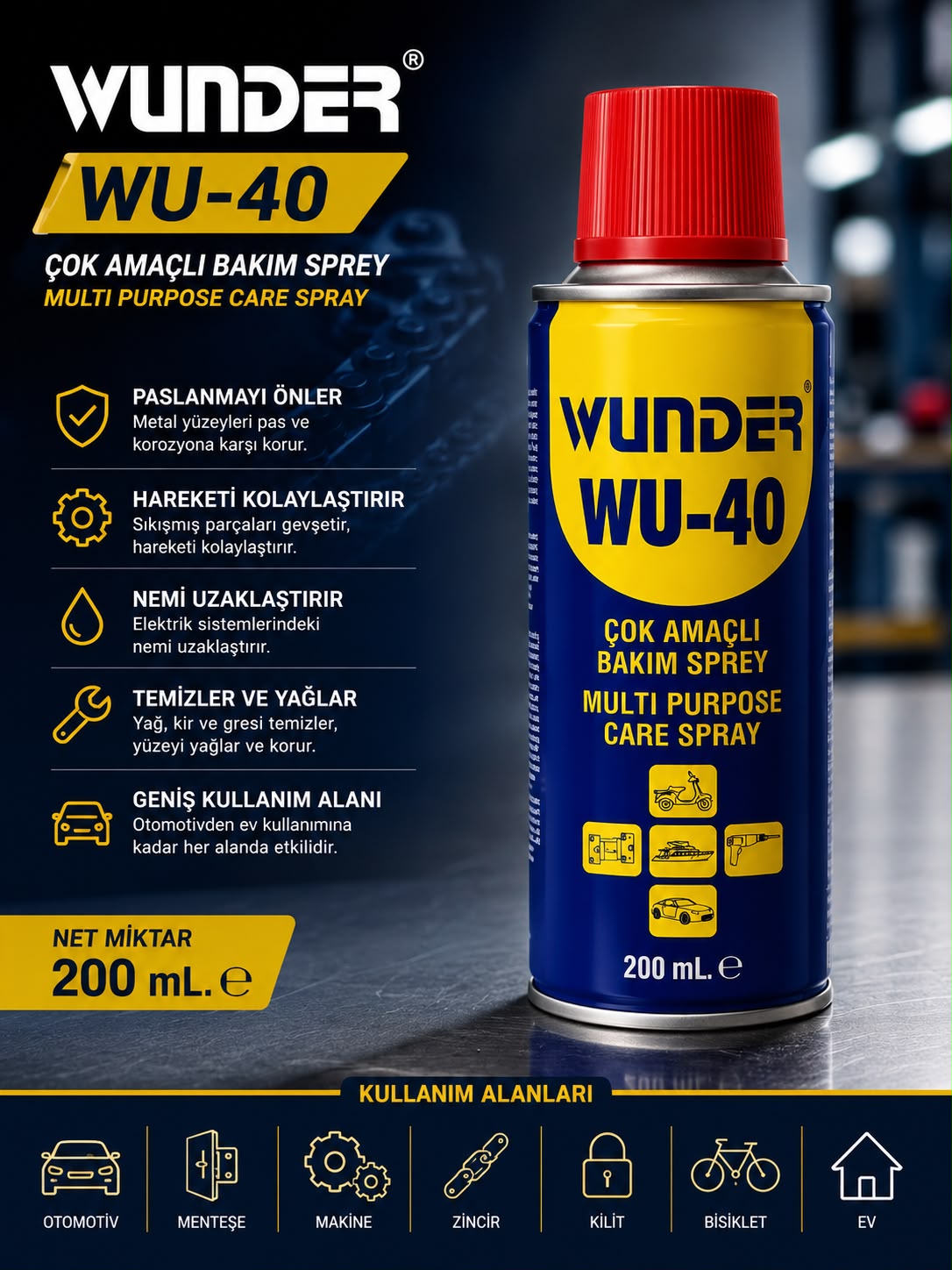 Wunder Aerosol – wu 40 cok amacli bakim spreyi